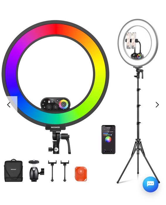 NEEWER RL45C 45W 18" Edge Lit RGB LED Ring Light Kit