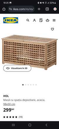 Masa / Lada de depozitare Ikea Hol din lemn