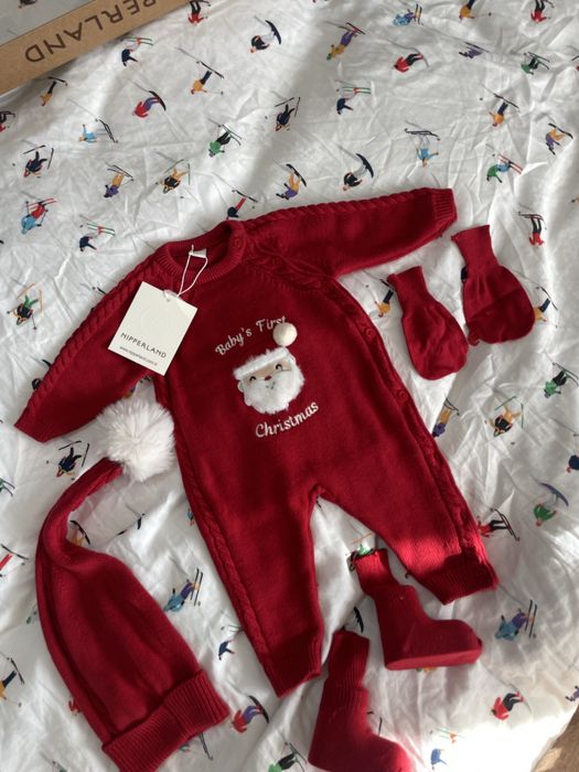 Бебешки коледен комплект nipperland 0-3м