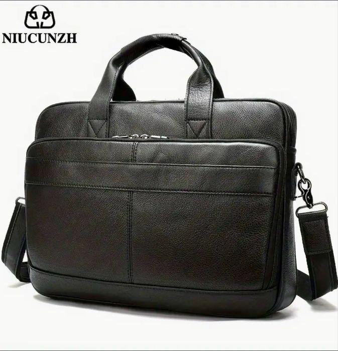 -7%Промоция•Елитна мъжка кожена чанта/Бизнес куфар за лаптоп/пътуване!