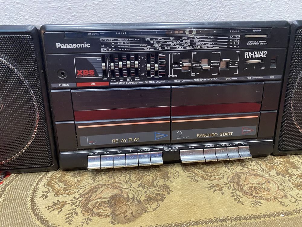 Двукасетъчен касетофон на панасоник ретро касетофон panasonic