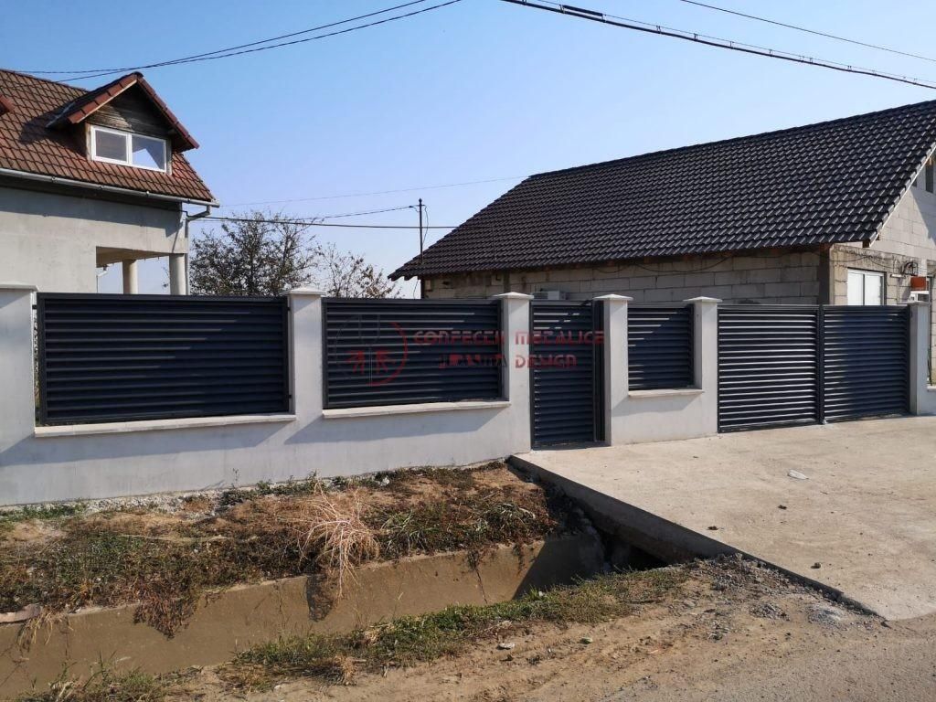 garduri si porti tip jaluzea fer forjat șipcă metalică plasă bordurată