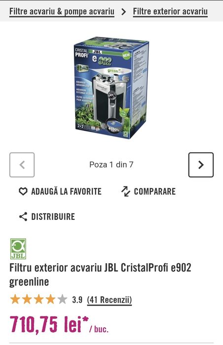 Vand filtru extern acvariu jbl e 902