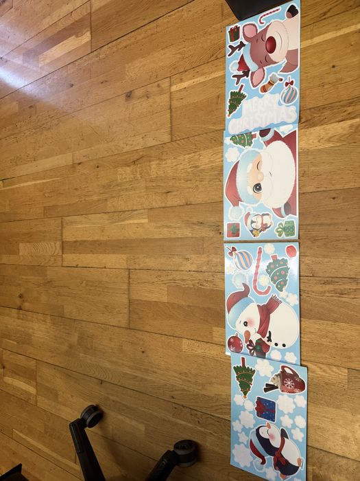 Нови стикери за прозорец Декорация Коледa многократна употреба Украса