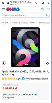 Ipad Air 4 64gb Wifi Space Grey