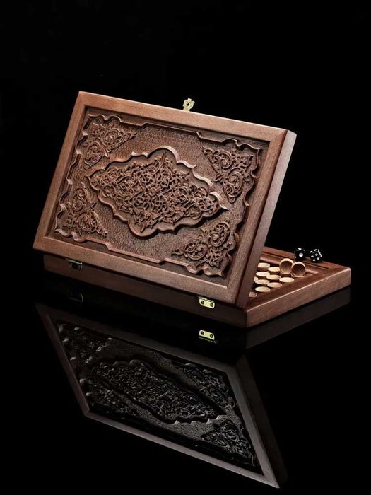 Нарды резные "Восточные 2" из массива бука (Россия)