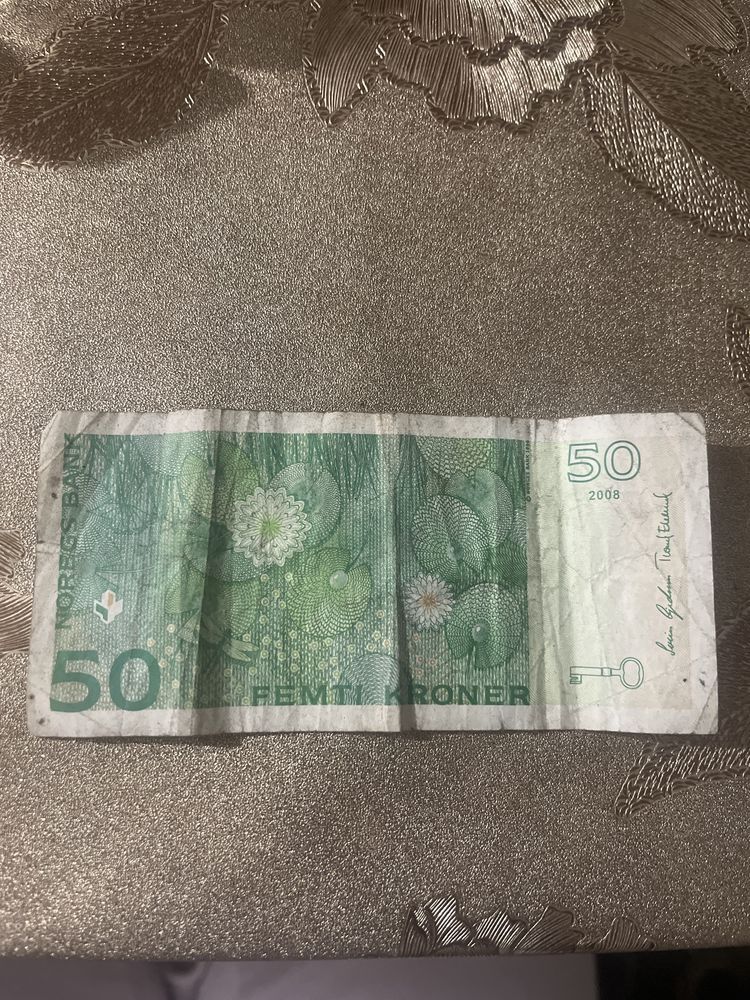 Bacnota de 50 de Kroner Norvegieni din 2008