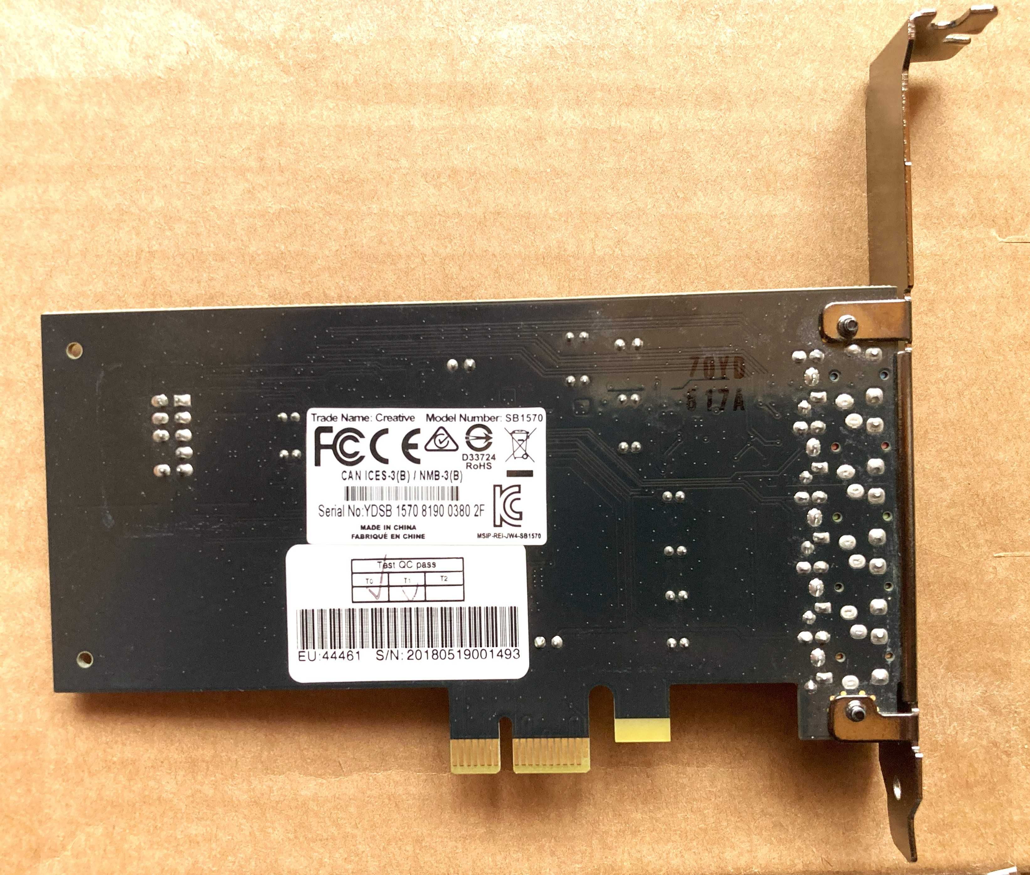 Звукова карта Creative Sound Blaster Audigy Fx 5.1 PCIe SB1570