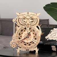 3D деревянный конструктор “OWL Clock” Robotime