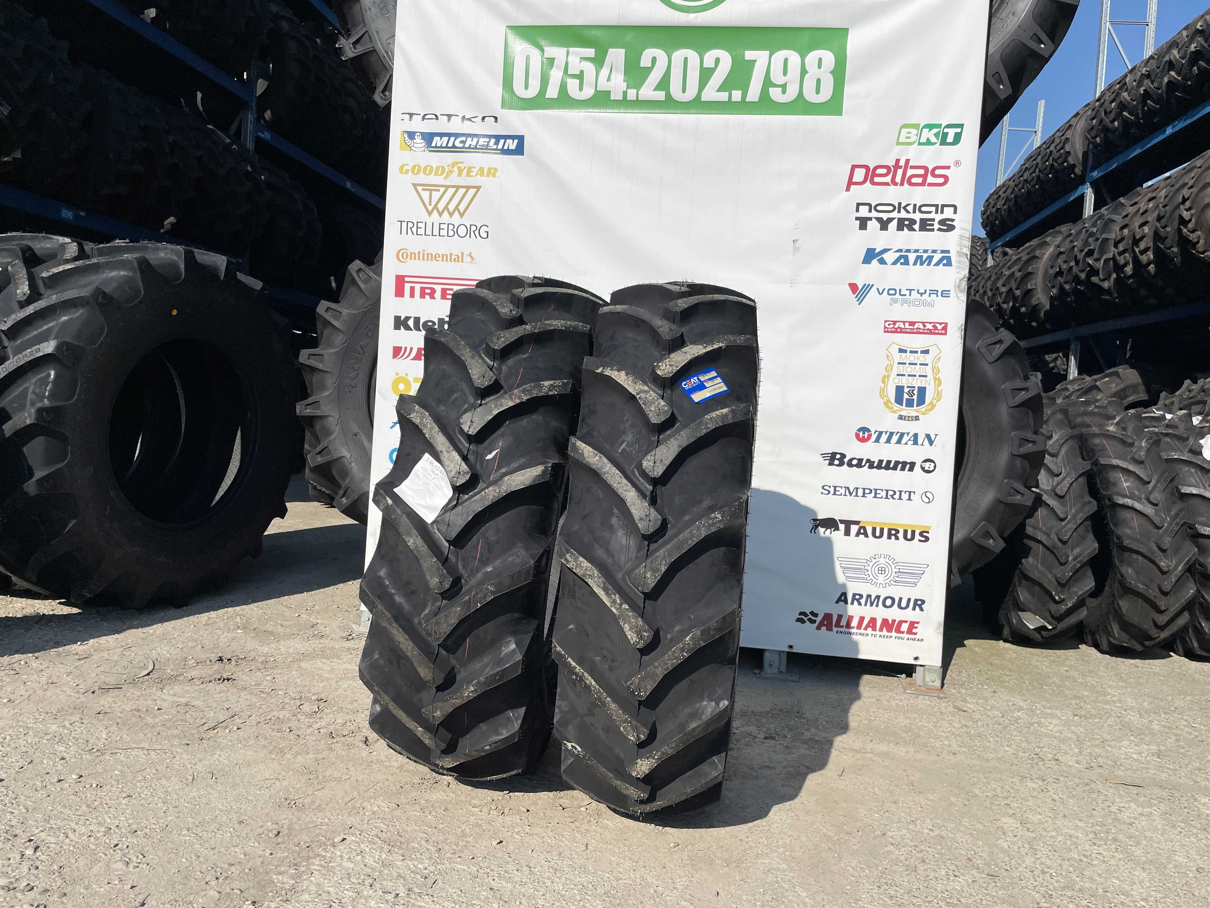 14.9-24 cu 8 pliuri cauciucuri noi pentru tractor fata marca CEAT