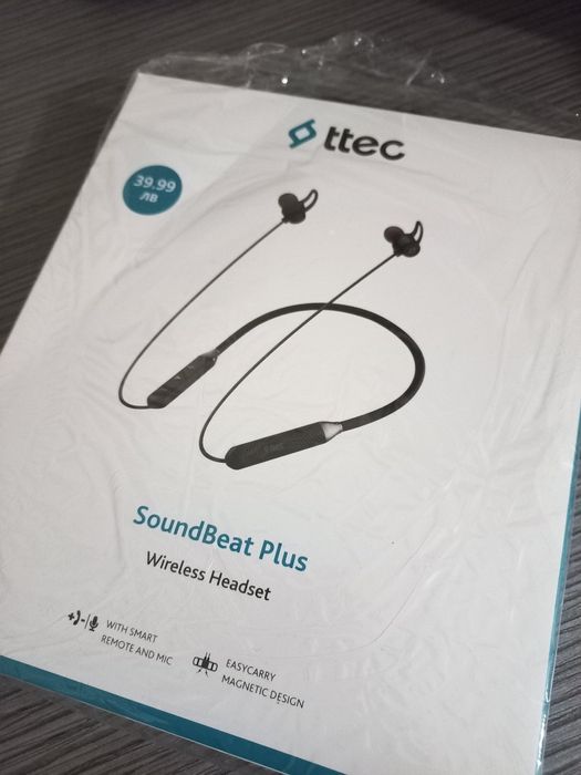 Bluetooth Безжични слушалки Ttec Soundbeat Plus Black