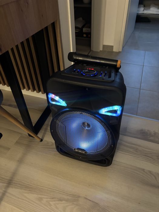 Boxa pe baterie cu incarcator si microfon