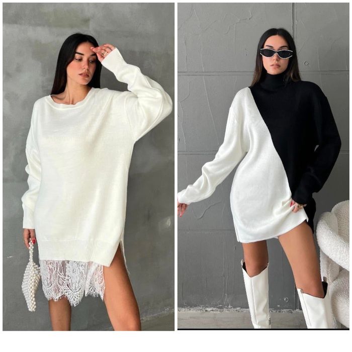 Рокля тип блузон , универсален размер