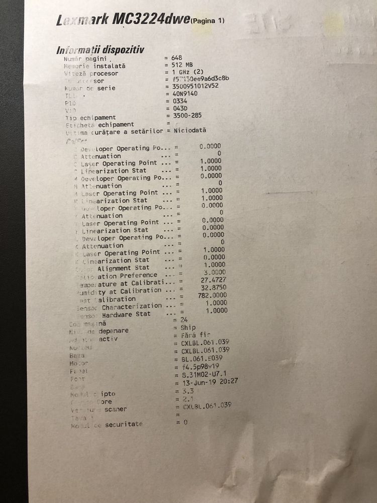 Imprimantă multifuncțională Lexmark MC3224dwe, laser , color