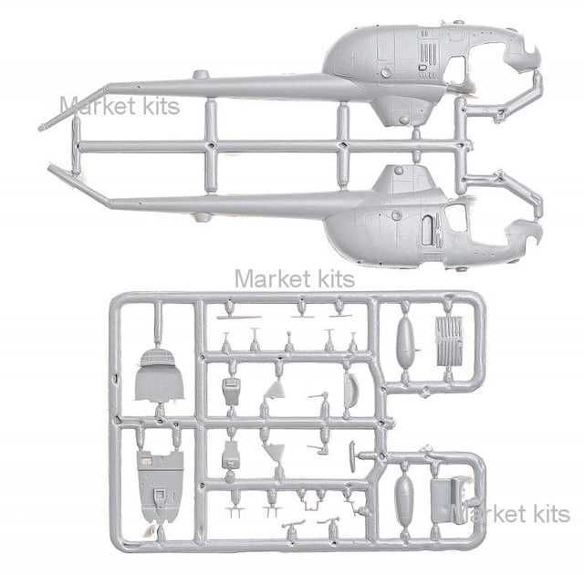 Сборная модель вертолета Ми-1 МГ (Aмодел, 1/72)