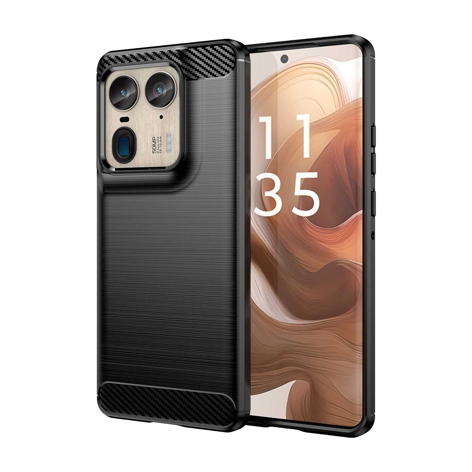Motorola Edge 50 Fusion / Pro / Ultra - Удароустойчив Кейс Гръб CARBON