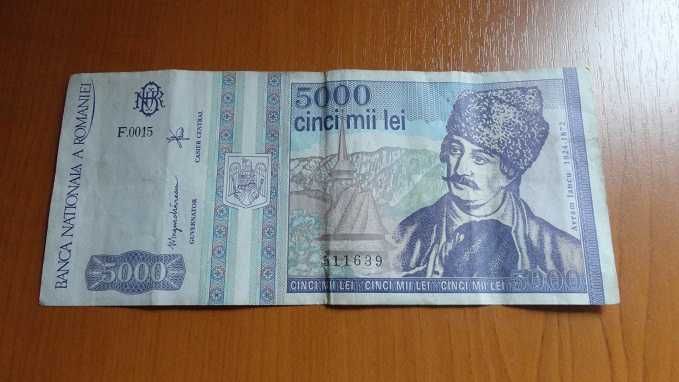 Bancnota 5000 lei 1993 (Avram Iancu), stare excelenta