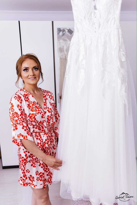 Rochie de mireasa, marimea s, A line