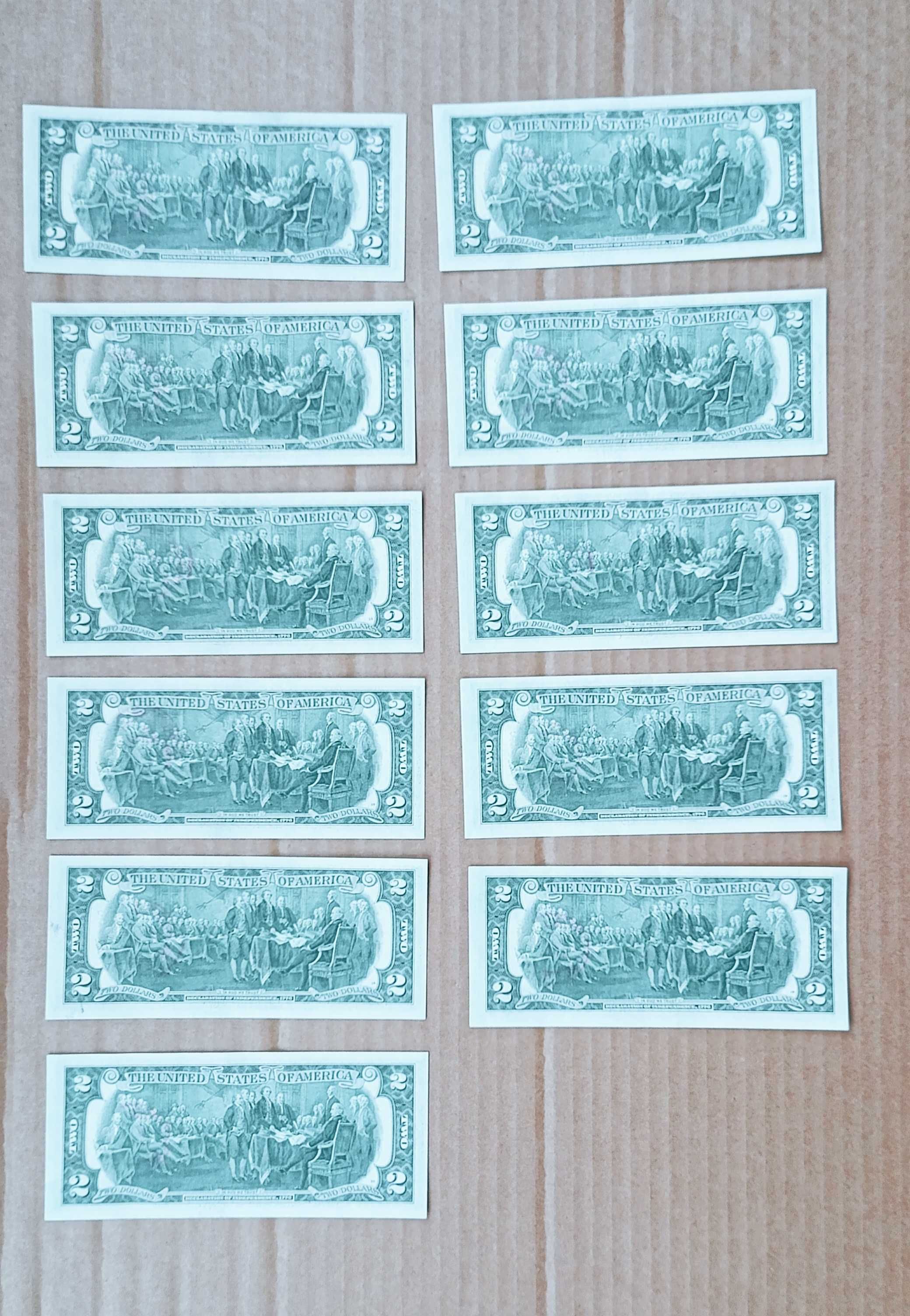 Банкноти $ 2 долара 1976г. Newark First Day of Issue with 13cent Stamp