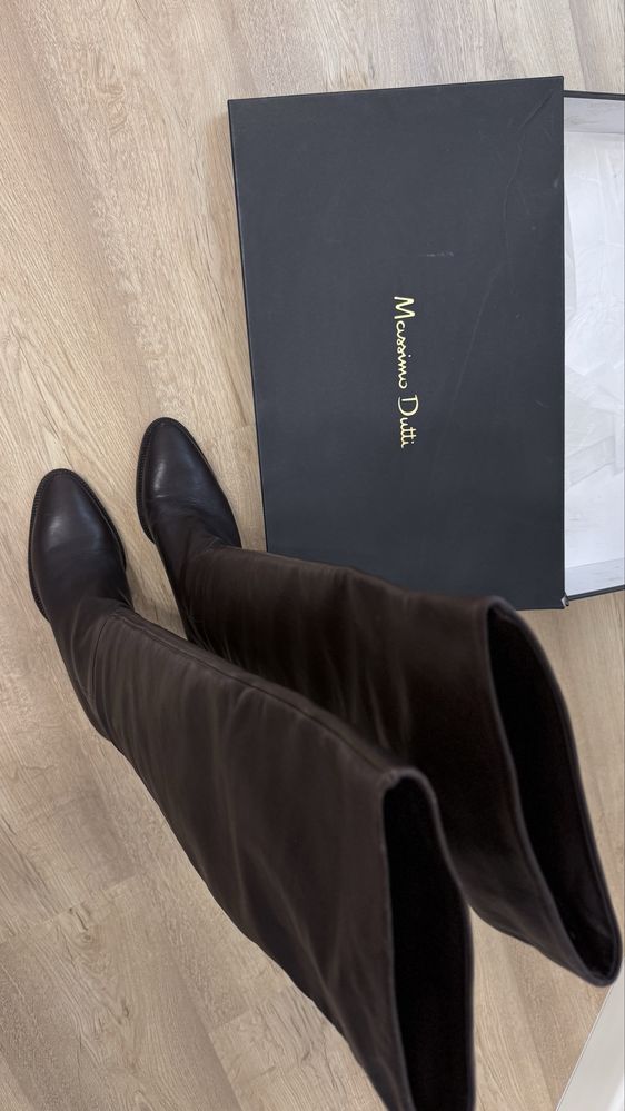 Длинные сапоги (ботфорты) от Massimo dutti