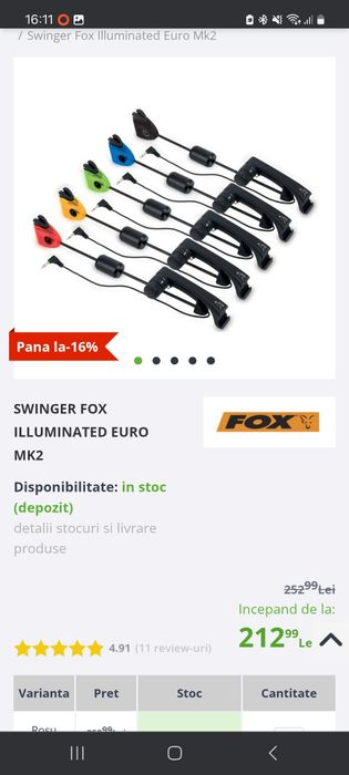 Swingere fox mk2 illuminated, albastri