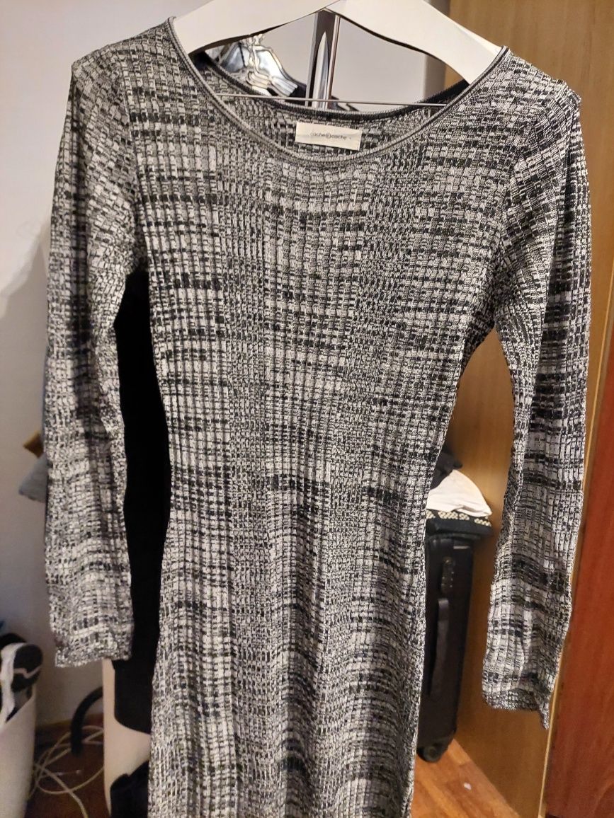 Rochie lunga tricot Cache Cache/stil Zara Bershka Mango