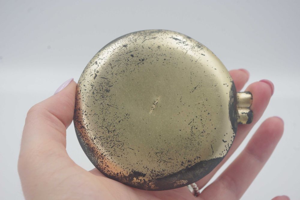 Scrumiera vintage anii 60, din cupru cu email ars