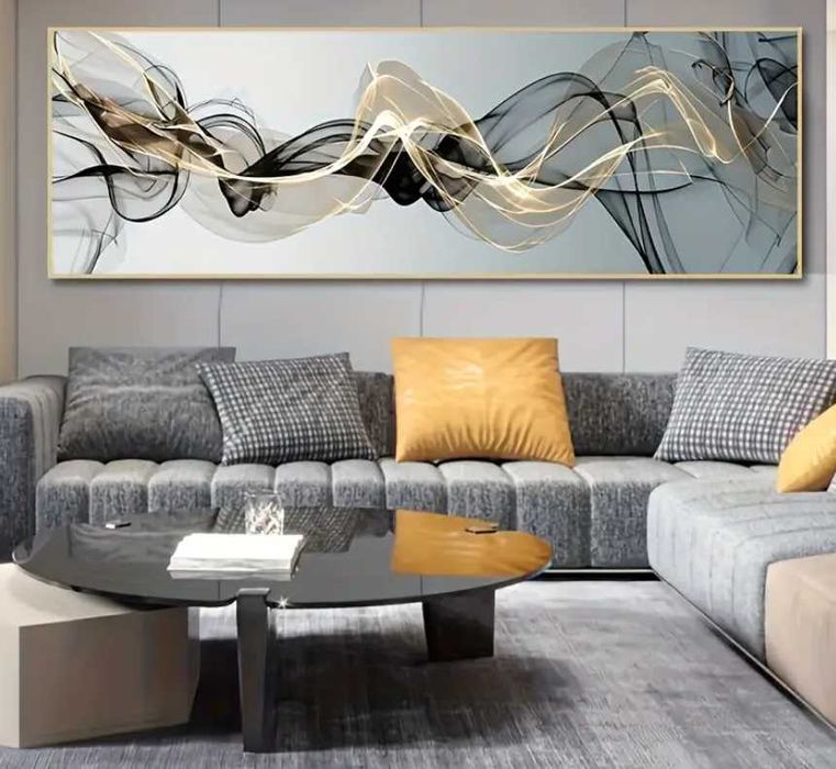 Tablou Canvas Nordic Abstract – 150x50 cm, landscape, living/dormitor