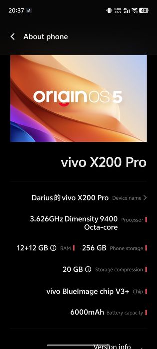 Vivo X200 Pro – Dimensity 9400, 12+12GB RAM, 256GB, 6000mAh – Ca nou!