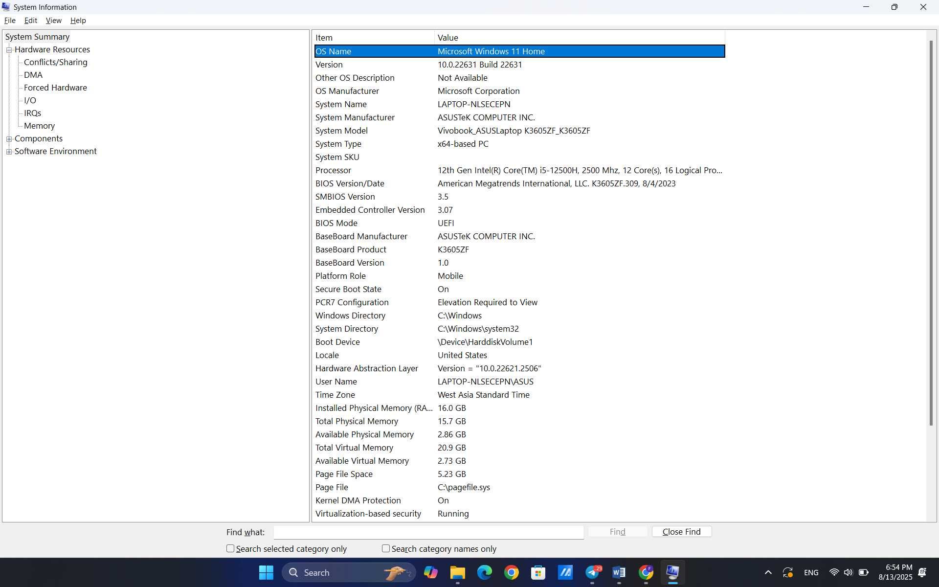 ASUS Vivobook - 12th Gen Intel Core i5-12500H, 2500 Mhz, 16/512 GB