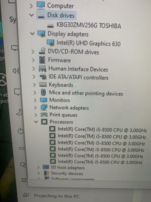 Unitate PC HP I5 gen 8 8GB Ddr4 Ssd Nvme 256 gb