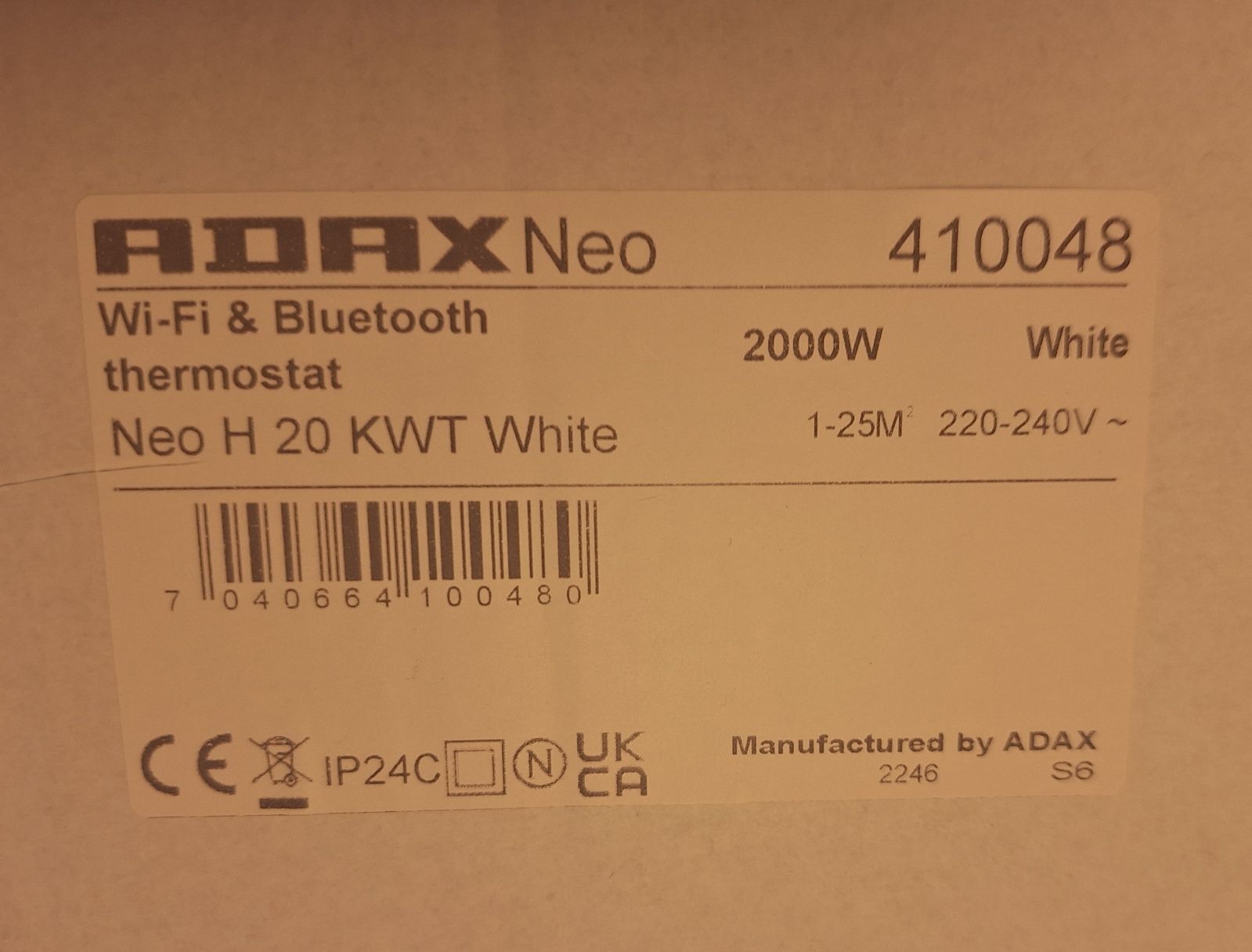 Adax Neo H20 Бял конвектор