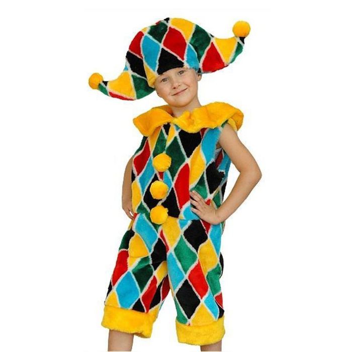 Новогодний костюм Петрушка на прокат. Костюм Шута