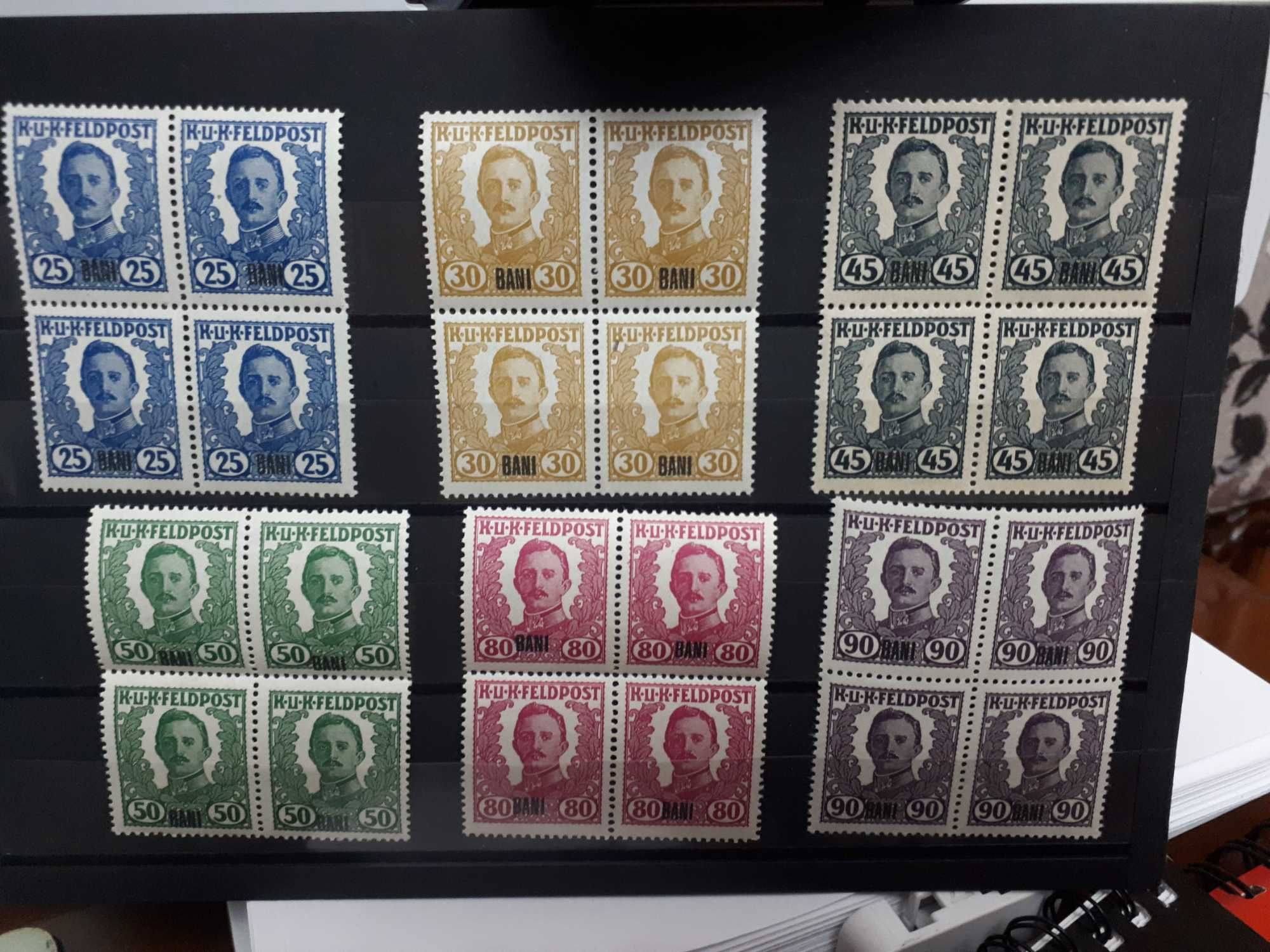 ROMANIA 1918 ocupatia austriacă 12 blocuri de 4