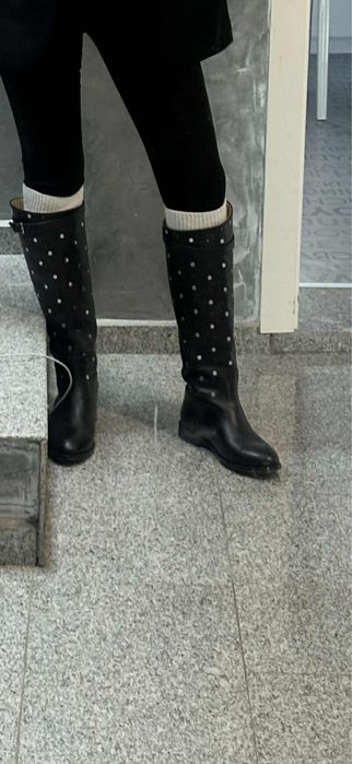 Ботуши от телешка кожа Massimo Dutti