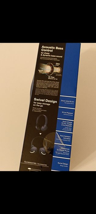 Casti Panasonic RB-HF420B, autonomie 50 ore, noi/nefolosite, originale