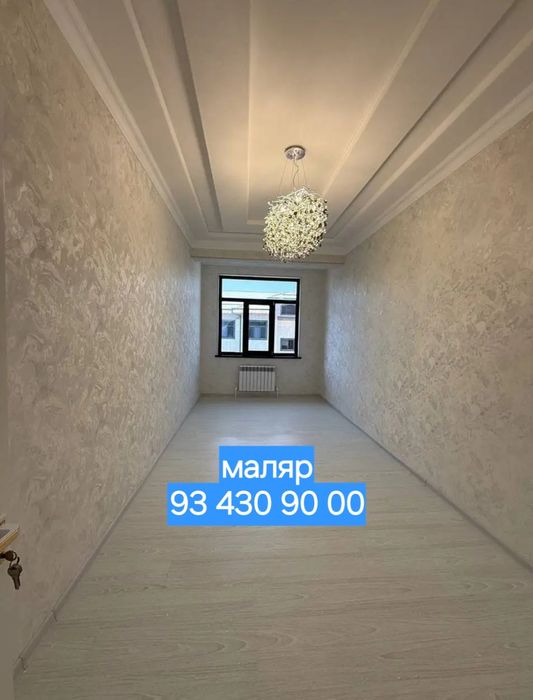 Маляр шпаклёвка обои таркет кафель хизматлари