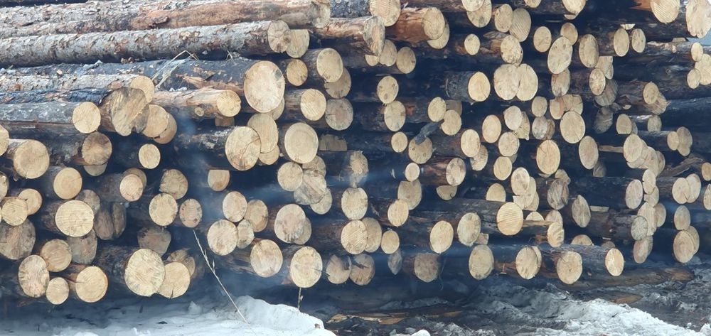 Брёвна подтоварка жерди