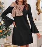 Rochie neagră cu fundiță