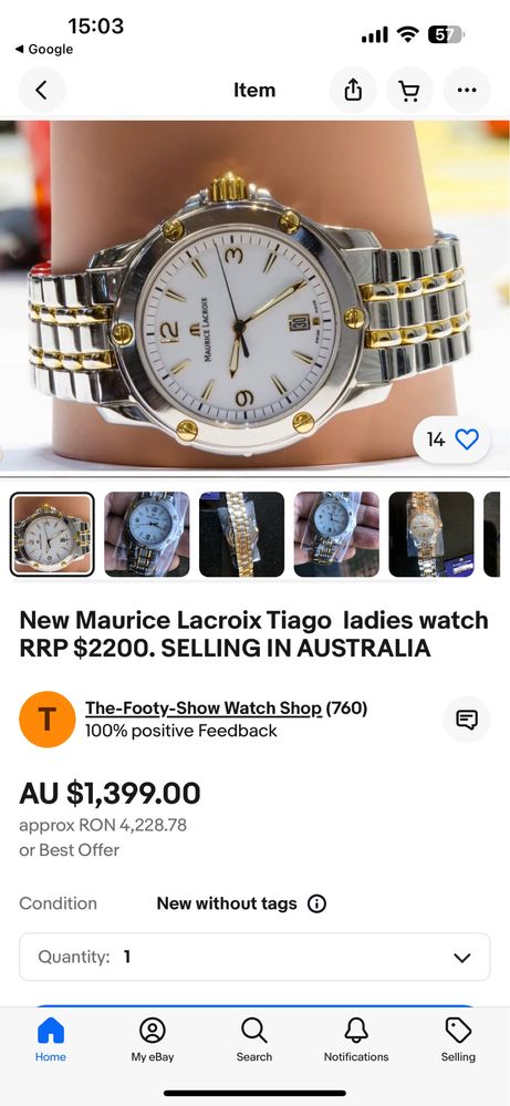 Maurice Lacroix Aur 18 K Barbat 40,5 mm