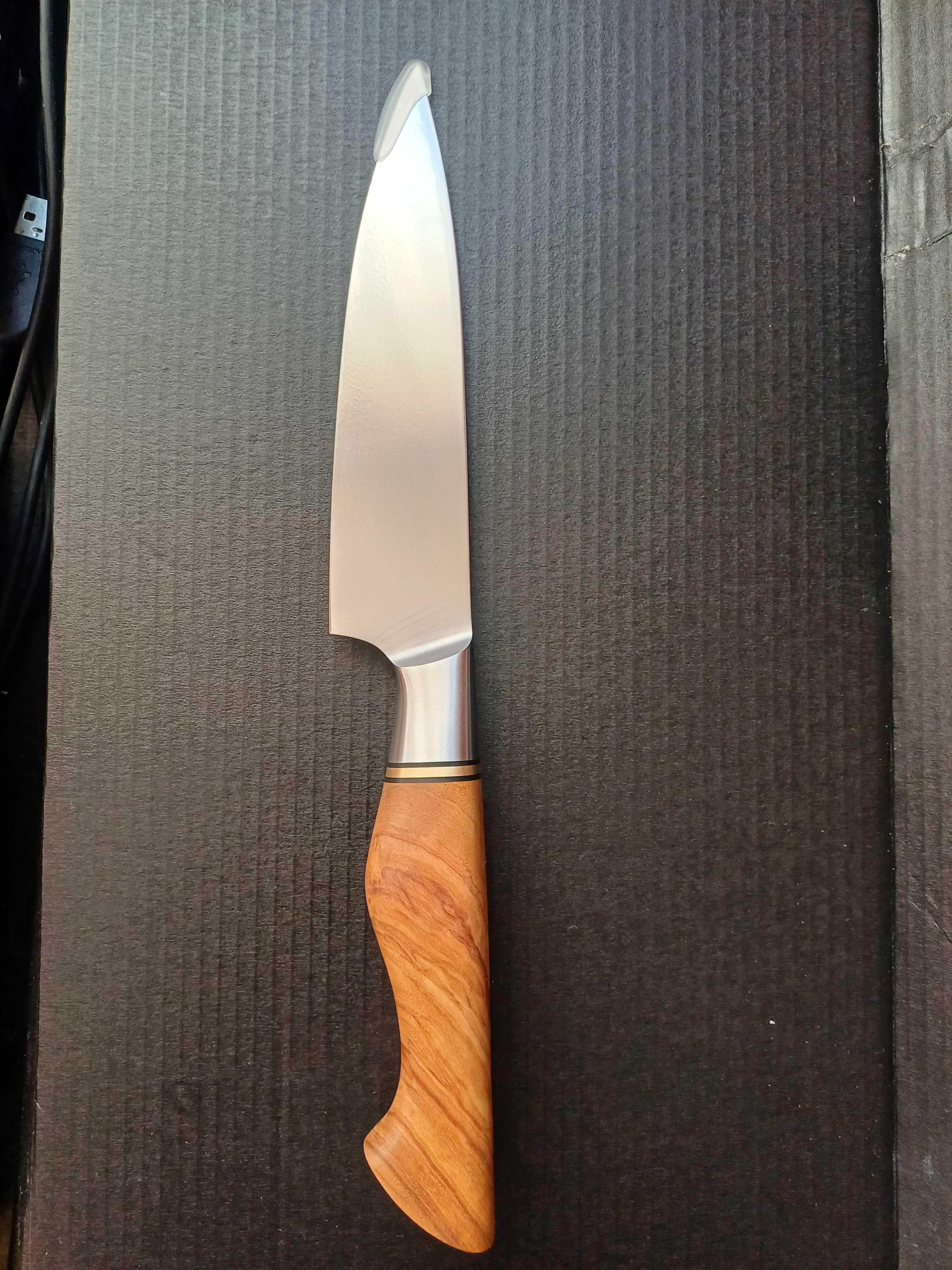Нож със стомана 14C28N, маслина и мозаечен пин