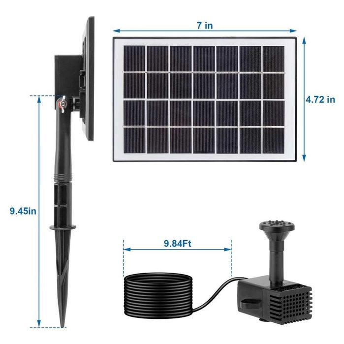 Pompă solară pentru fântână LESOLEIL, pompă solară de apă