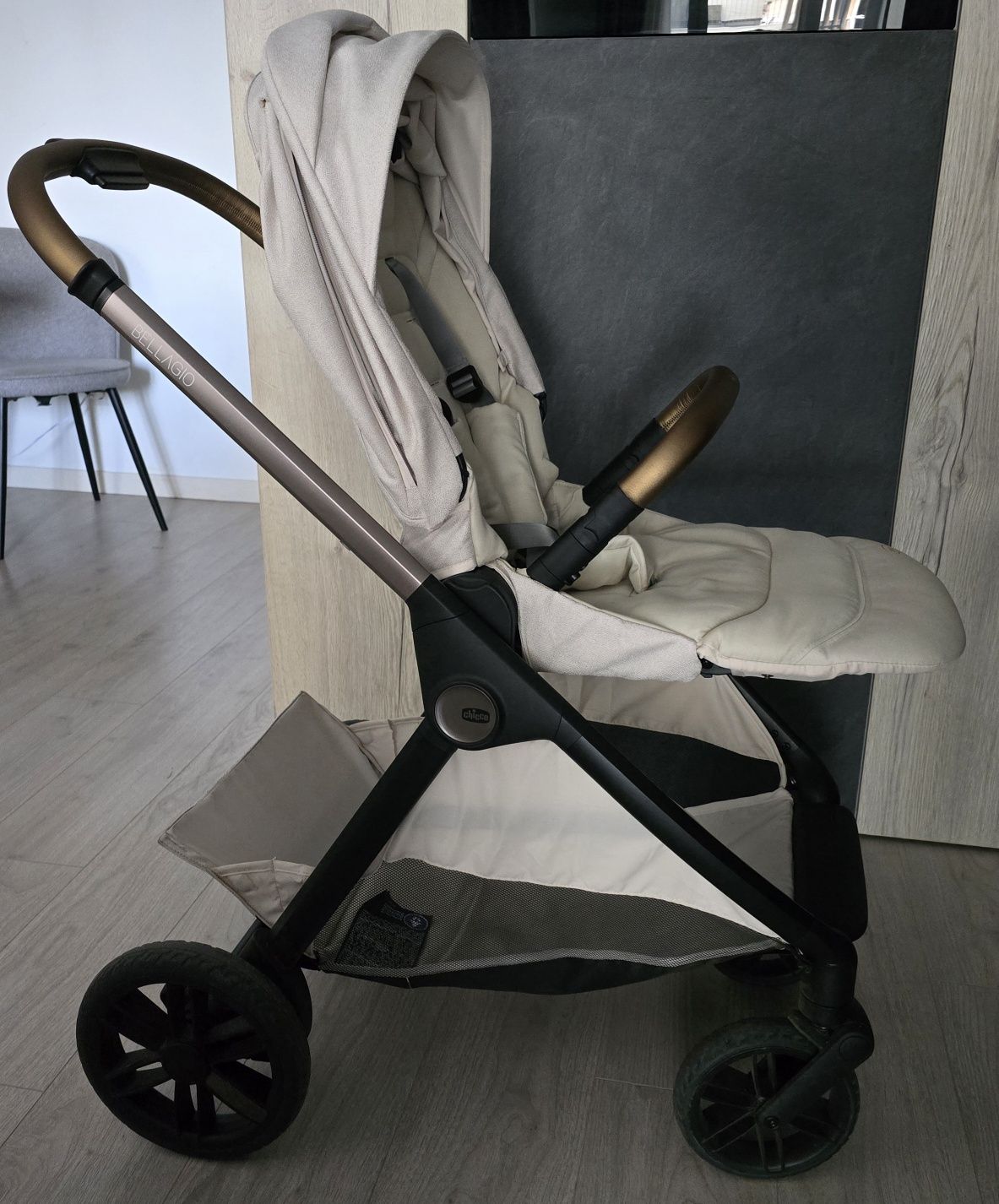 Carucior copii 3 in 1 Chicco Bellagio, Amber Glow (bej deschis)