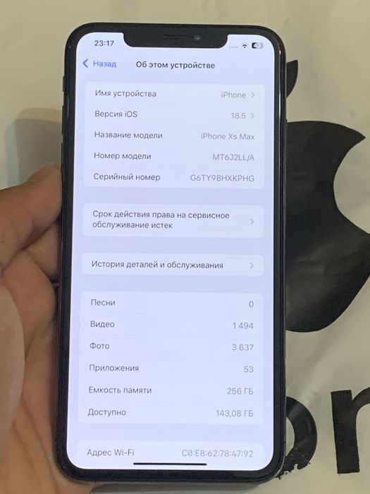 Iphone xs max 256