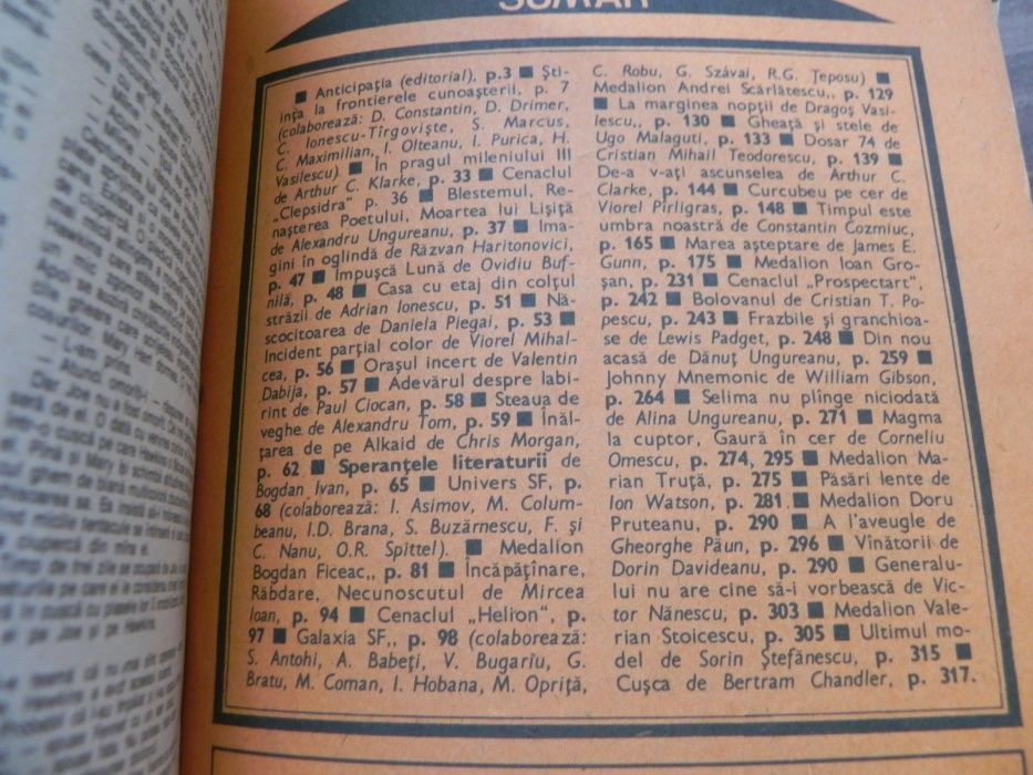 almanahuri sf Anticipatia Solaris Helion Ziarul magazin 1980 1981 1982