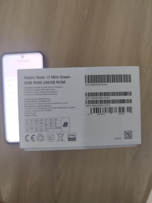 Redmi Note 13 Mint Green 8GB Ram 256GB Rom