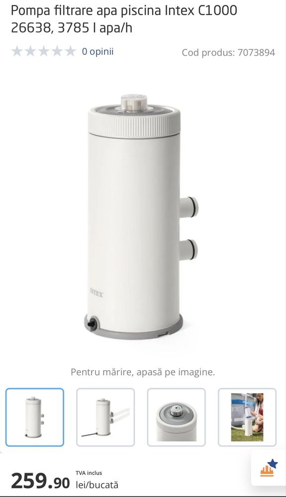 Pompa filtrare apa piscina Intex