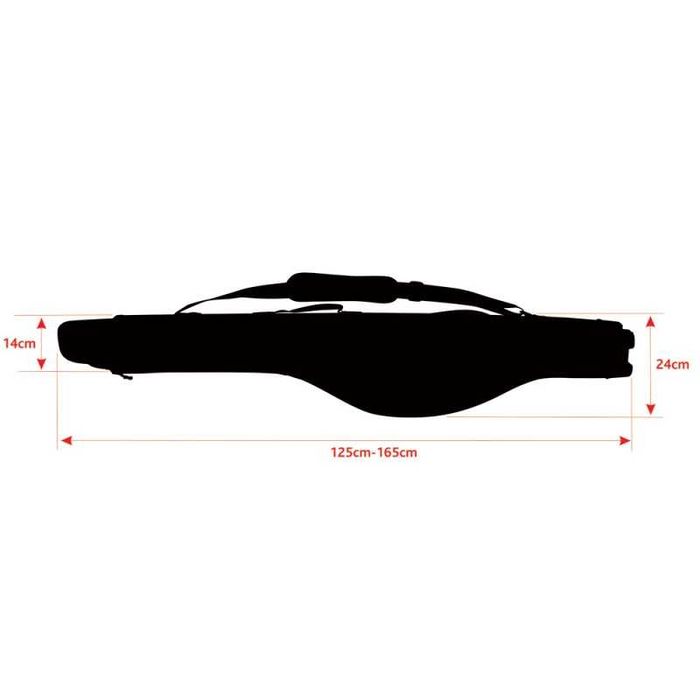 Geanta HUSA rigida pentru 2 lansete lungime reglabila125cm-165cm