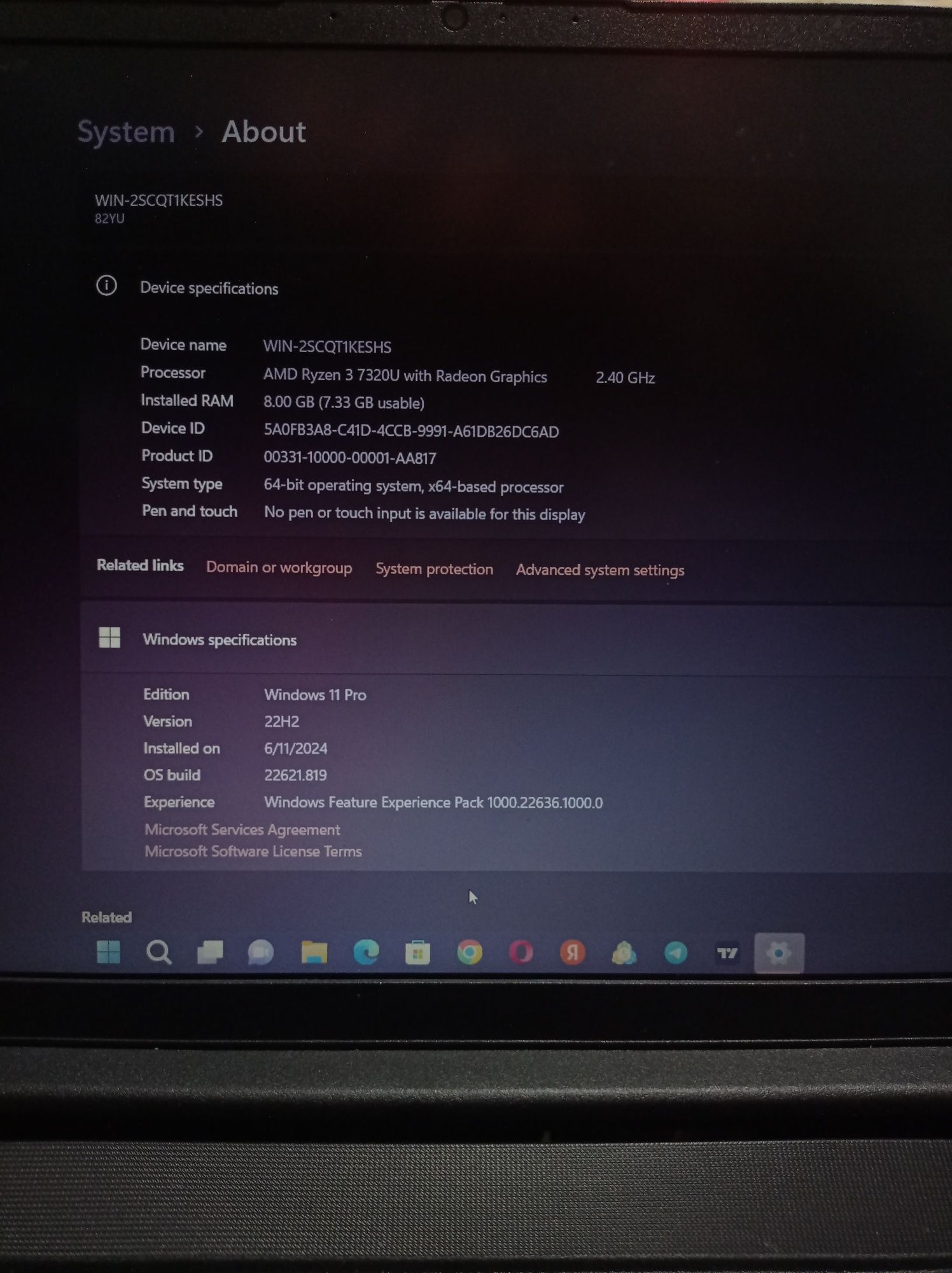Lenovo Noutbuk 82 YU
