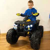 ATV electric copii 2-7 ani QLS 3288 4x4, Roti Moi, Suspensii #Galben
